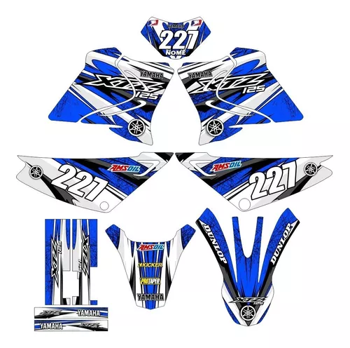 Adesivos Moto Cross Trilha Xtz 125 20mm Personalizada Lm248