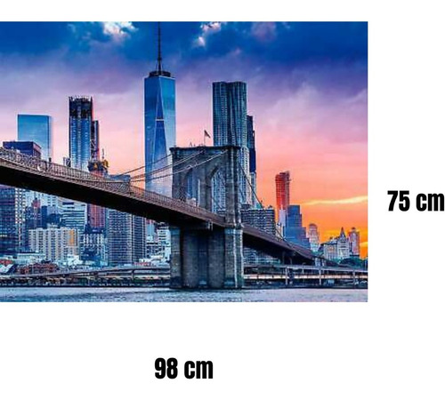 Imagen 2 de 7 de Rompecabezas Ravensburger 2000 Pzs De Brooklyn A Manhattan