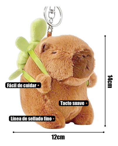 F 2pzs Llaveros Juguete De Peluche De Capibara De Moda