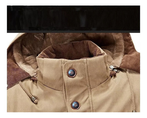 Chamarra Polar Con Capucha Para Hombre, Abrigo Militar