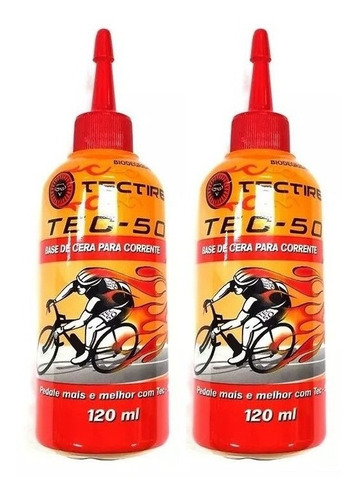 Imagem 3 de 5 de 2 Óleo Lubrificante Tectire Tec-50 Bio Cera Bike - 120ml