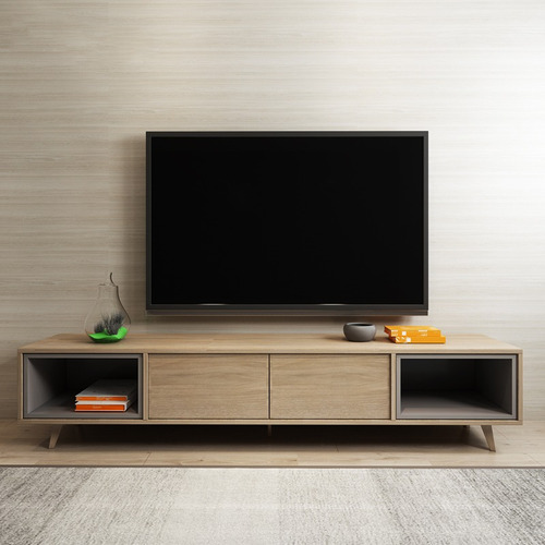 Mueble Para Television Estilo Nordico Minimalista Moderno 200x40x44