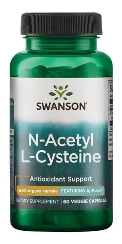 N-acetil L-cisteína - Con Ajipure 600 Mg 60 Caps Swanson 