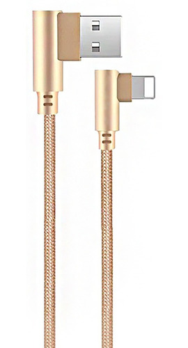 Imagem 2 de 3 de Cabo Curto Lightning iPhone Usb 90 Graus Em L 25cm
