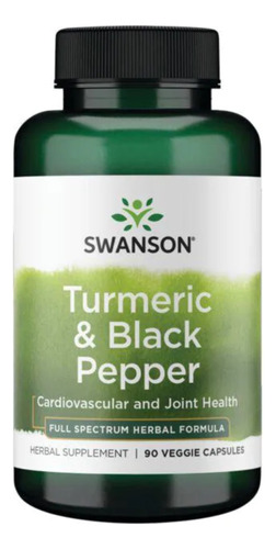 Swanson Turmeric Y Black Pepper Curcuma 90 Cap Vegan Curcuma