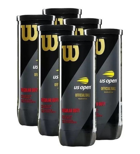 Bola De Tênis Wilson Us Open Regular Duty - Pack Com 6 Tubos