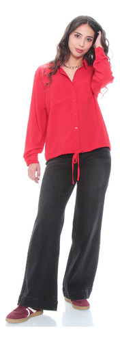Blusa Wados Con Cintura Ajustable Y Bolsillos