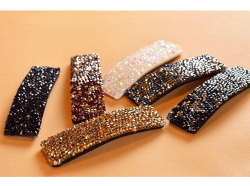 Applique 40 X 24 Cm Cinta Rhinestone Tela De Ab Blanco