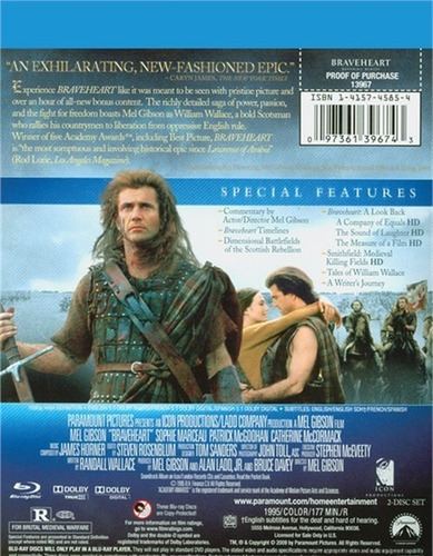 Imagen 2 de 3 de Blu-ray Braveheart / Corazon Valiente / Edicion De 2 Discos