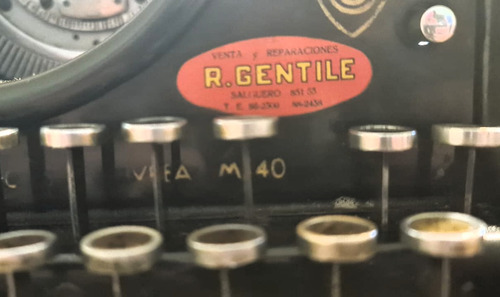 Máquina De Escribir Olivetti Ivrea M40, De Los Años 1930!!! (Usado)