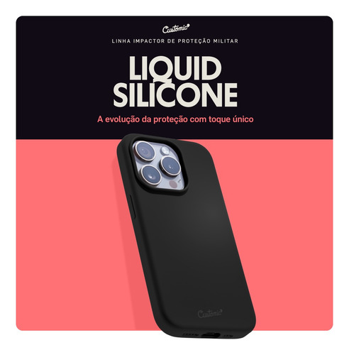 Capa Customic Para iPhone 16 Pro Liquid Silicone Magsafe