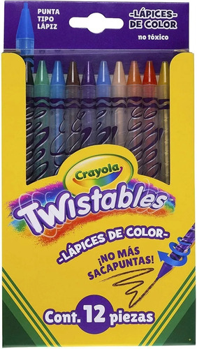 Lápices De Color Twistables Punta Tipo Lápiz Con 12 Piezas
