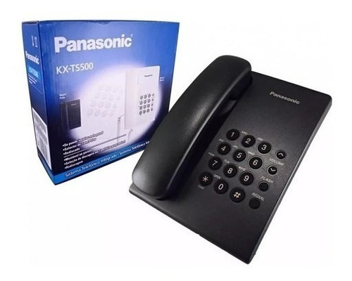 Teléfono Panasonic KX-TS500 fijo - color negro