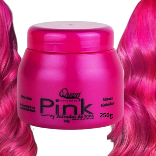 Matizador Quon cosméticos  Tinta Tonalizante Rosa Pink 250g Pinta Cabe Sem Amônia Quon tom rosa x 250g