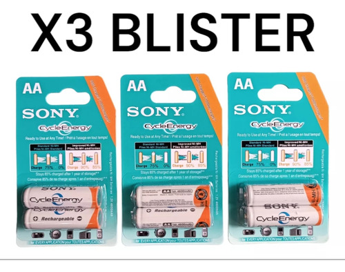 Pila Batería Recargable Sony Aa 