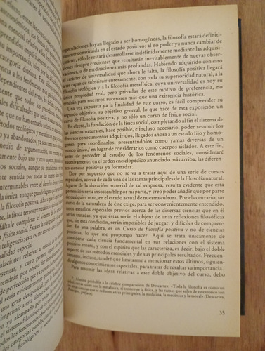 Curso De Filosofía Positivia - Augusto Comte (Usado)