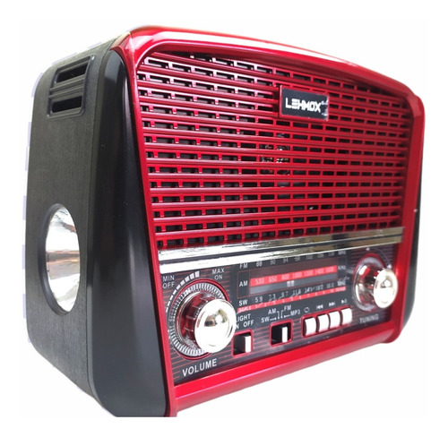 Rádio Vintage Bluetooth Am Fm Sw Recarregavel Usb Sd Retro