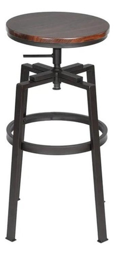 Banco de bar giratorio de metal y madera, diseño premium de 45 cm