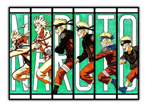 Poster Grande 50x70cm Naruto Mangá Cartaz Enfeite Para Sala