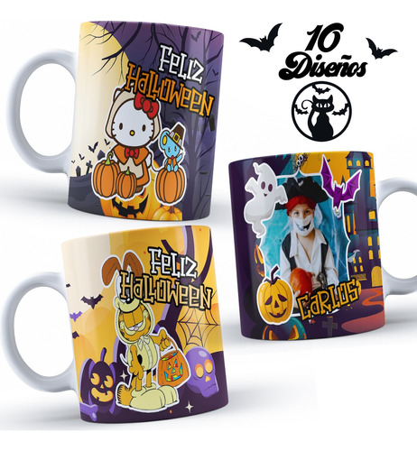 Plantillas Infantiles Halloween O Día De Muertos Para Tazas