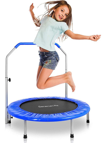 Serenelife Trampolin Portatil Y Plegable   Mini Rebote En 