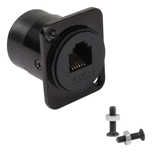 Pack Conector Rj12 Panel Mount Para Alarmas Y Telfonos