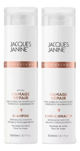 Shampoo E Condicionador Damage Repair 240ml Jacque Janine