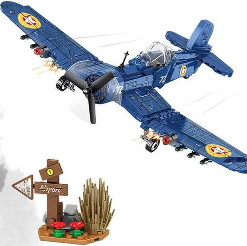 Riceblock Attack Airplane F4u Juego De Construcción, De Con
