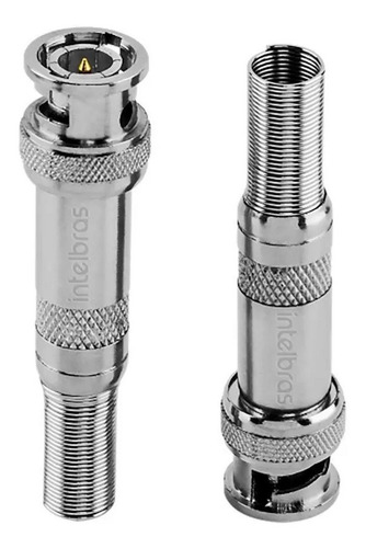 Kit Com 10 Conector Bnc Metal 6mm C/ Mola E Parafuso