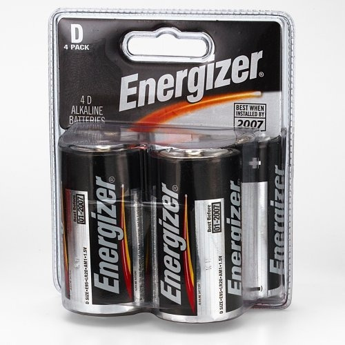 Baterías Alcalinas Energizer Max D, 4 Unidades