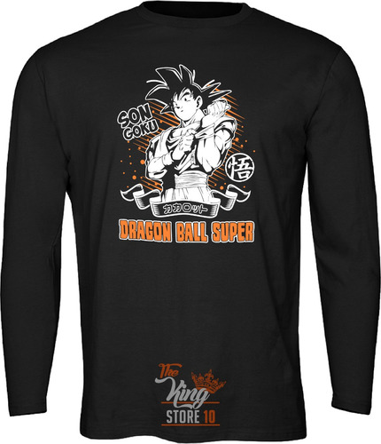 Polera Manga Larga, Son Goku, Dragon Ball / The King Store