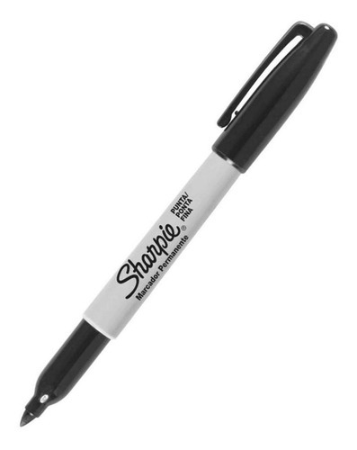 Marcador Permanente Sharpie Ponta Fina Preto Com 12un