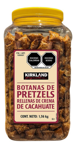 Botanas Pretzels Rellenos Crema De Cacahuate Kirkland 1.56kg