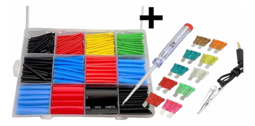 Probador De Corriente Automotriz Más Termoencogible 560pz