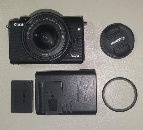  Canon Eos Kit M100 + Lente 15-45mm Color Negroc C/cargador