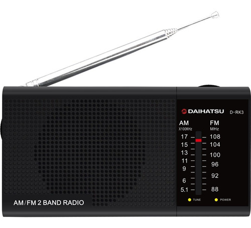 Radio Portatil Pocket Am/fm Daihatsu D-rk 3 Negro
