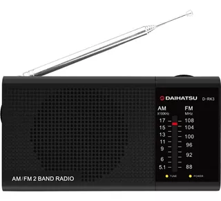 Radio Portatil Pocket Am/fm Daihatsu D-rk 3 Negro