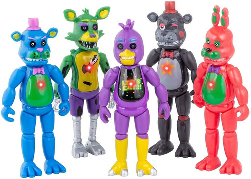 Juego De 5 Piezas De Fnaf Pizzeria Five Nights At Freddys (bu),100% Nuevos, Hermosos Colores