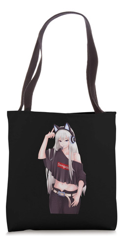 Chica Estética Anime Estilo Ecchi Senpai Bolsa De Tela