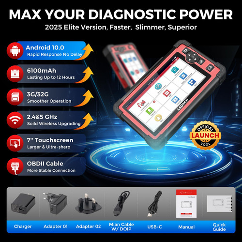 Escáner Obd2 Launch X431 Crp919e Elite 2025 Con Codificación