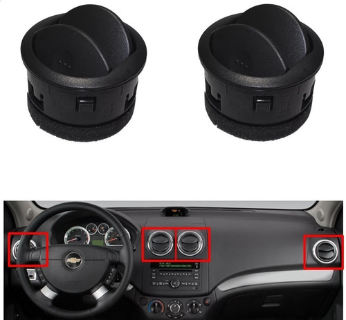Rejillas Salida Aire Cabina Pontiac G3 2007 (4 Pzs)
