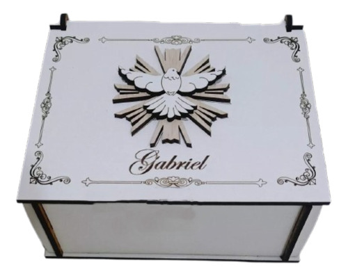 Caixa De Batizado Personalizada 14x12x6,5 Mdf - 10 Unidades