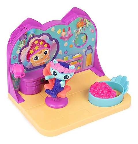 Gabbys Dollhouse, Mercats Spa Room Playset, Con Mercat Toy F