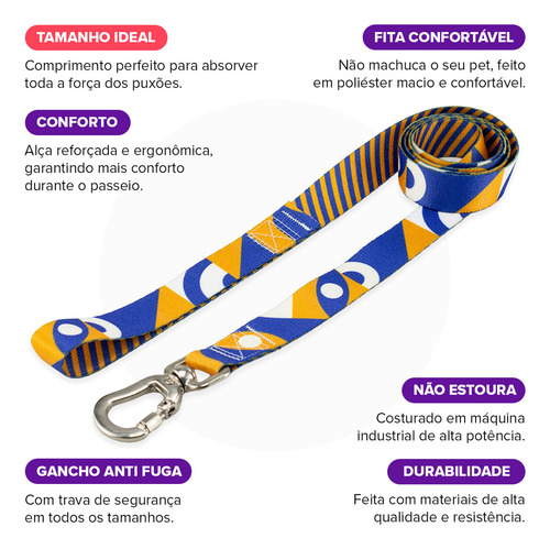 Coleira Guia 10 Metros Para Cães Cachorro Adestramento Passeio Tamanho P Porte Pequeno Basic Pet Moss