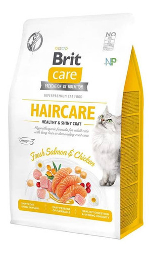 Alimento Gato Adulto Pelo Largo Brit Care Haircare 2kg. Np