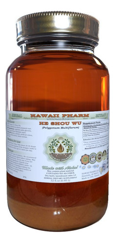 Hawaii Pharm He Shou Wu Extracto Líquido Sin Alcohol 32oz