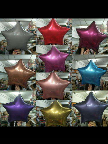 Globos De Estrellas Metalizadas 50 Cm