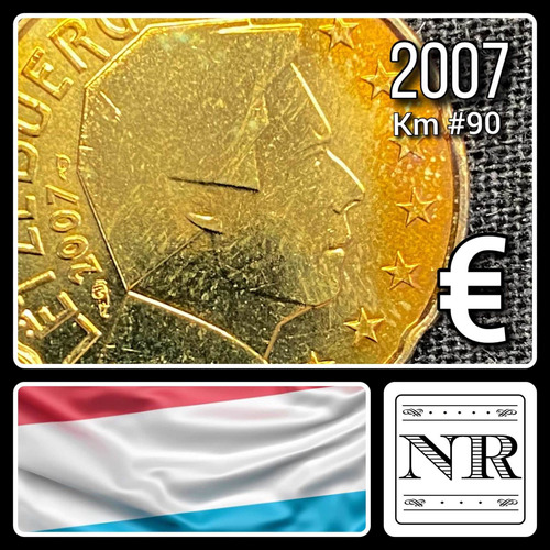 Luxemburgo - 20 Euro Cent - Año 2007 -  Km #90 - Mapa 2