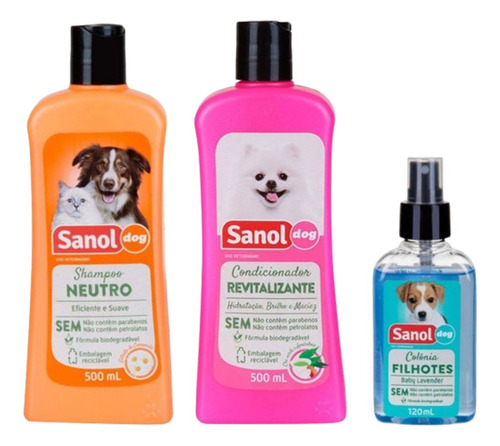 Kit Shampoo E Condicionador Sanol Dog