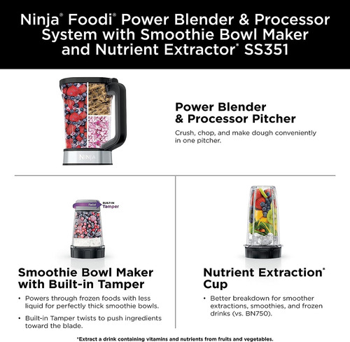 Ninja ® sistema De Cocina 3en1 Licuadora Smart Torque Ss351